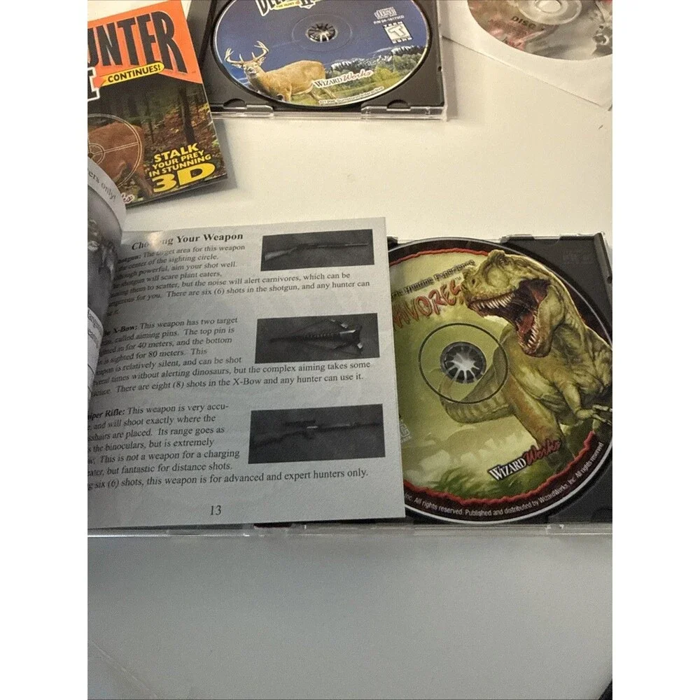 Lot Cabela's Big Game Hunter I & II CARNIVORES Deer Hunter II for PC CD-ROM
